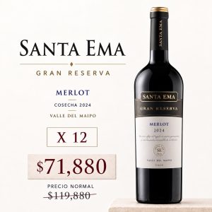 Santa Ema Gran Reserva Merlot x 12 Unidades